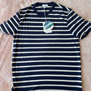 AG Jeans Navy Striped Men's Shirt
